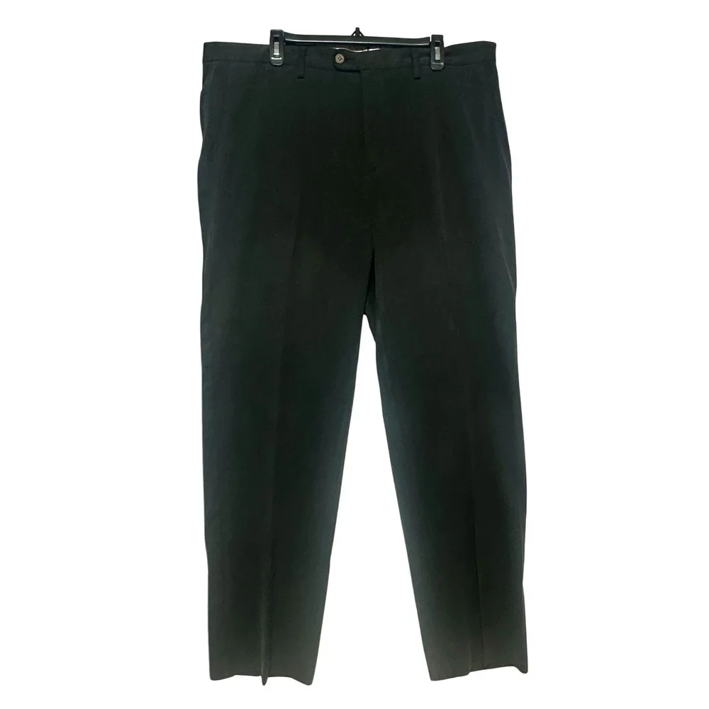 Tommy Bahama 90% Silk, 10% Cotton Blend Pants Mens 38x32 Black Twill Soft Touch